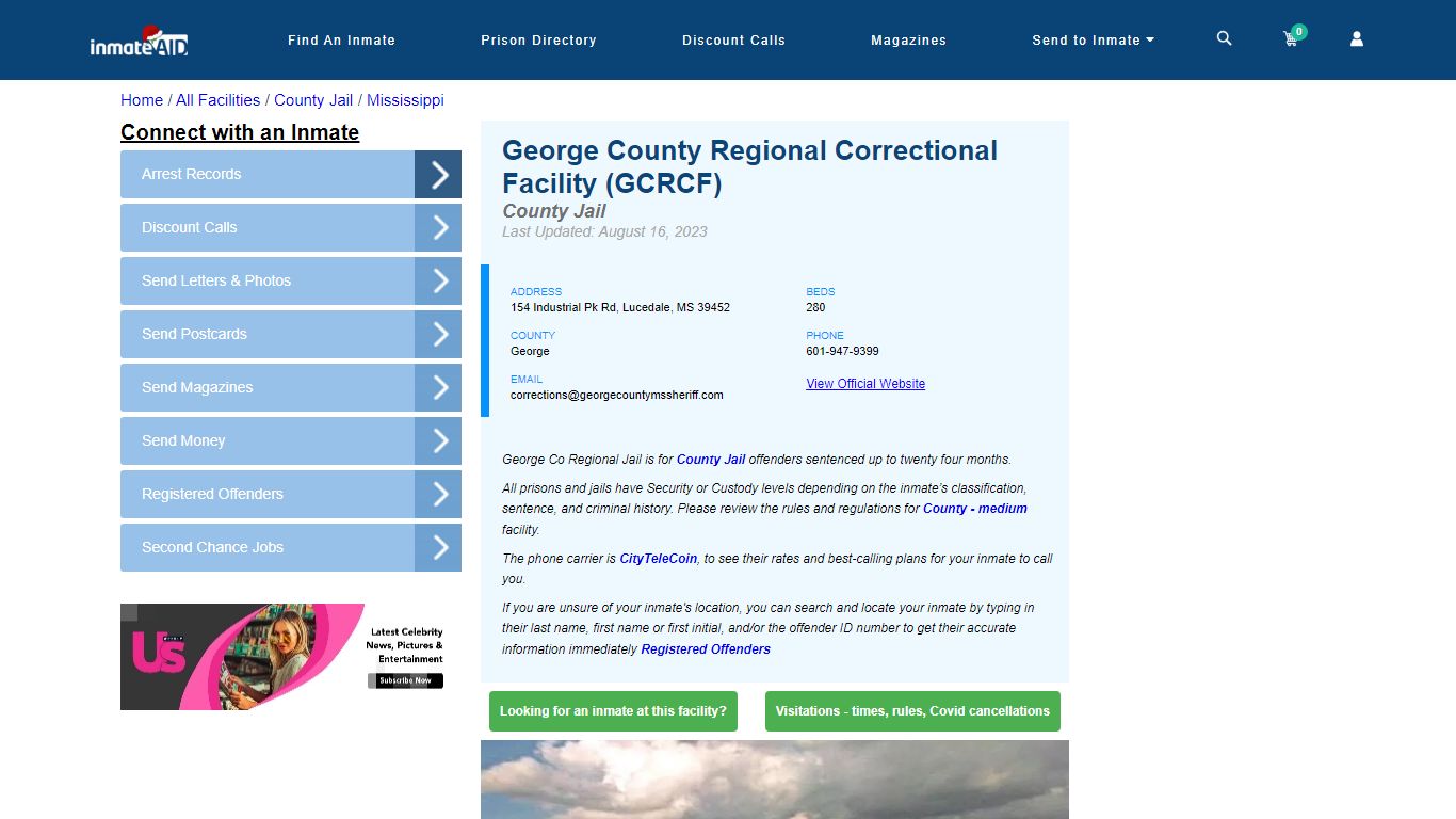 George County Regional Correctional Facility (GCRCF) - Inmate Locator ...